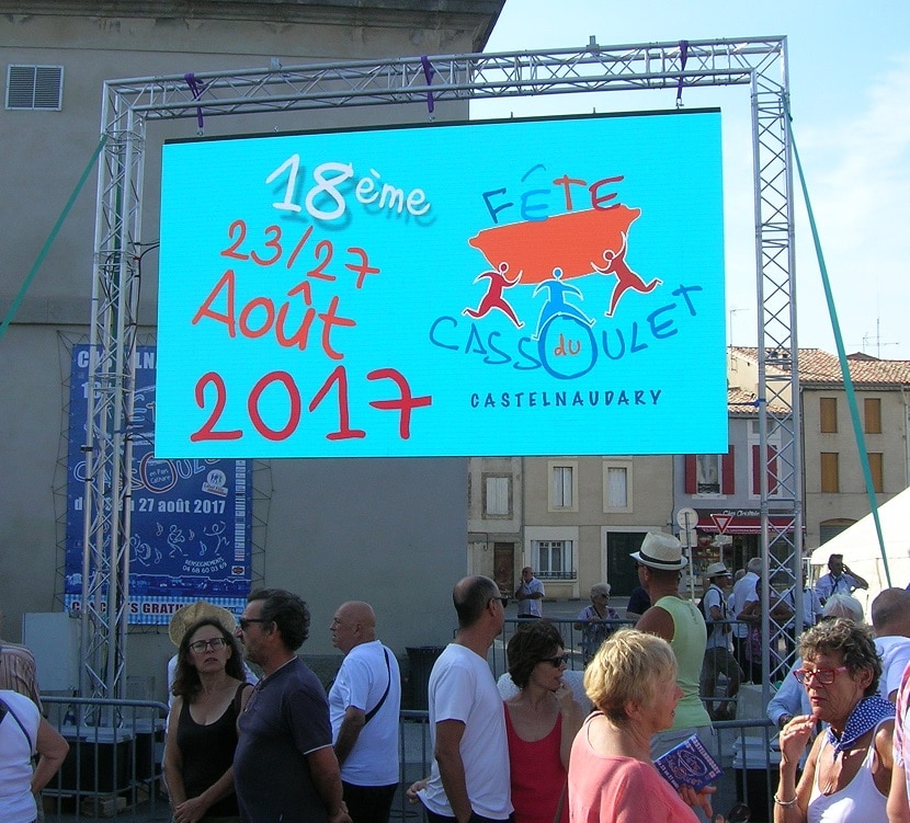 Location écran géant pour la fête du Cassoulet 2017